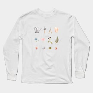 Garden Cottagecore Aesthetic | Watercolor Long Sleeve T-Shirt